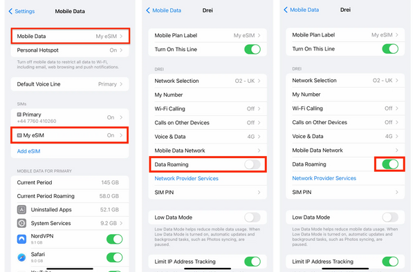 Activa y empieza a usar tus datos eSIM