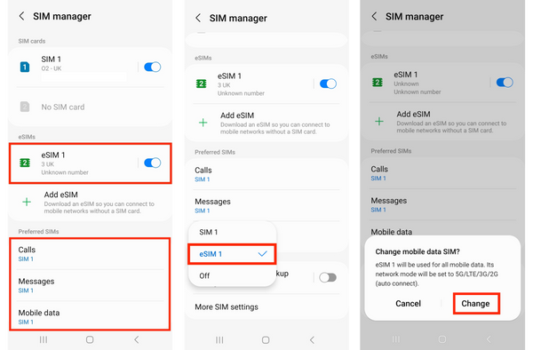 Ahora configura correctamente los ajustes de tu SIM / eSIM